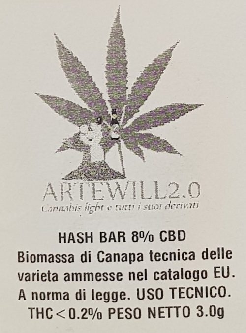 HASH BAR 8% CBD  3 grammi Mari-Ka' - immagine 2