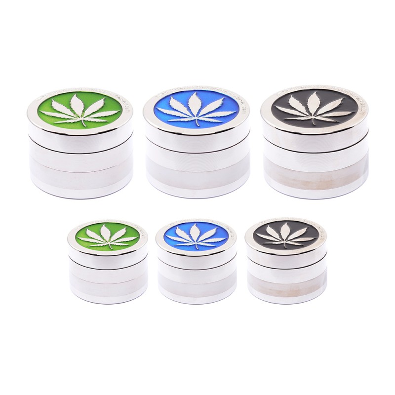 ATOMIC GRINDER AMSTERDAM LEAF TRITATABACCO 4 PARTI IN METALLO MARI-KA' -  Marika Cannabis Light