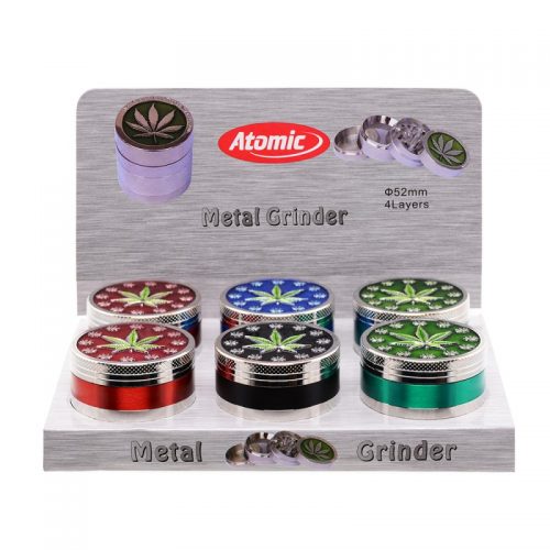 ATOMIC GRINDER HEMP TRITATABACCO 4 PARTI IN METALLO Ø52mm MARI-KA' - immagine 2