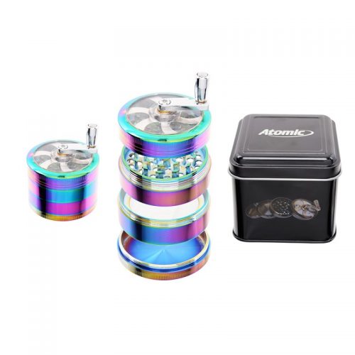 ATOMIC GRINDER TRITATABACCO A MANOVELLA XL MULTICOLOR 4 PARTI IN METALLO MARI-KA' - immagine 2