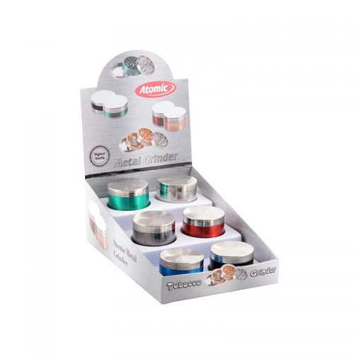 ATOMIC GRINDER TRITATABACCO IN METALLO 4 PARTI BICOLORE  MARI-KA' - immagine 2