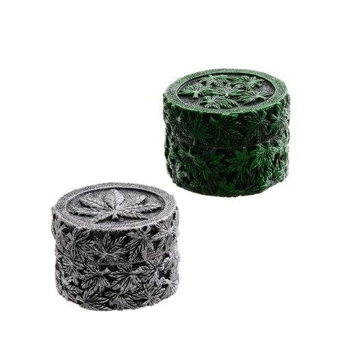 ATOMIC GRINDER WOOD TRITATABACCO IN METALLO 3 PARTI DECORATO MARIJUANA MARI-KA'