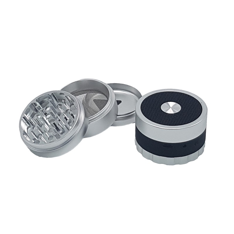 GRINDER TRITATABACCO 4 PARTI IN METALLO CON CASSA BLUETOOTH MARI