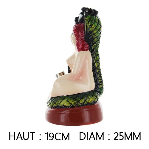BONG IN CERAMICA STATUETTA 19 CM NUDO E COBRA MARI-KA' - immagine 2