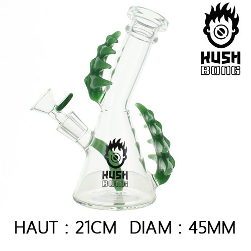 BUBBLER GLASS BONG KUSH BT1810 (VERDE) MARI-KA'