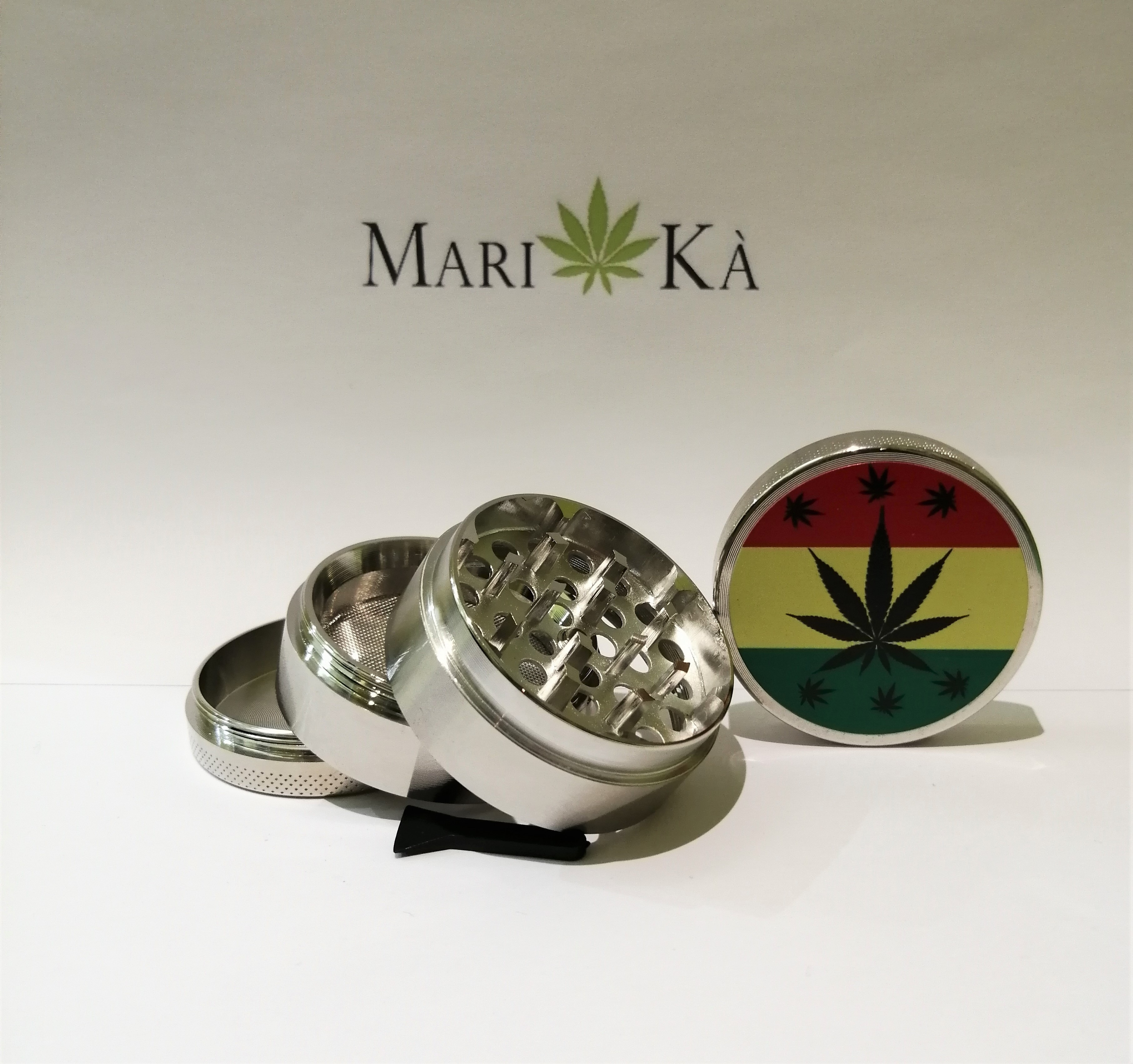 GRINDER IN METALLO, 4 PARTI MARI-KA' JAMAICA - Marika Cannabis Light