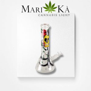 Bong in Vetro "Teschi e Rose" Atomic 26 cm Mari-ka'