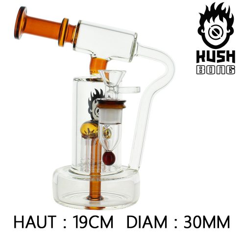 KUSH BONG IN VETRO "XENOS" AMBRA - immagine 3