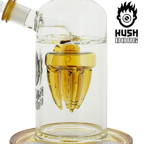 KUSH BONG IN VETRO PERCOLATOR "RADIUS" AMBRA - immagine 3