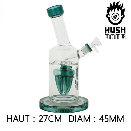 KUSH BONG IN VETRO PERCOLATOR "RADIUS" VERDE - immagine 2