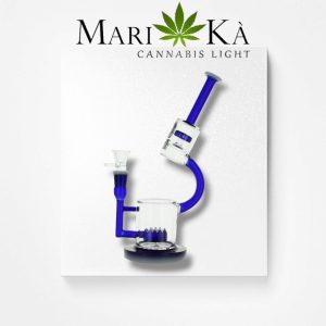 KUSH BONG IN VETRO PERCOLATOR "MERCATOR" BLU