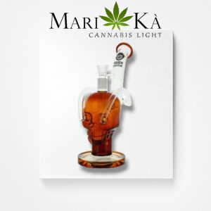 KUSH BONG IN VETRO PERCOLATOR "TESCHIO" AMBRA