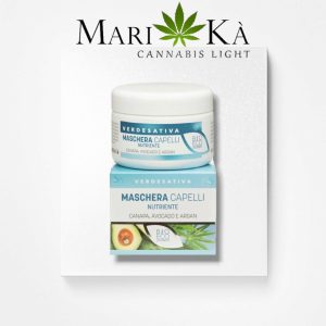 MASCHERA NUTRIENTE PER CAPELLI CANAPA AVOCADO E ARGAN VERDESATIVA