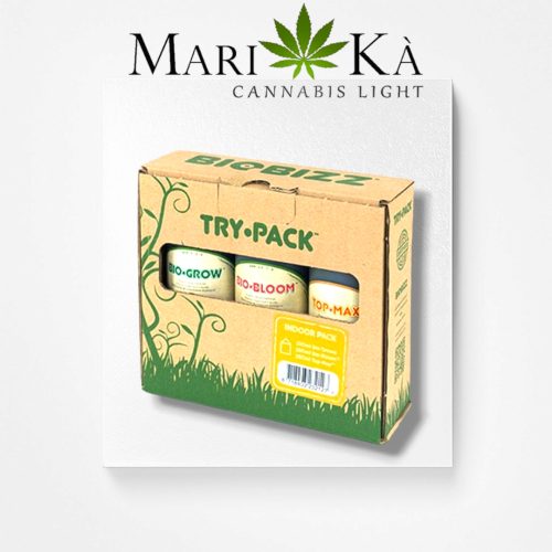 TRY PACK INDOOR BIOBIZZ IN TERRA 100% BIO PER FIORITURA E VEGETATIVA
