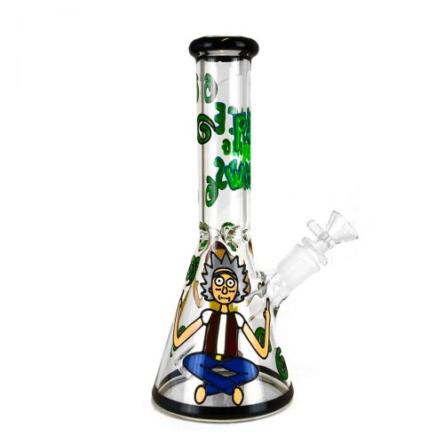 RICK AND MORTY BONG IN VETRO FATTO A MANO - immagine 3