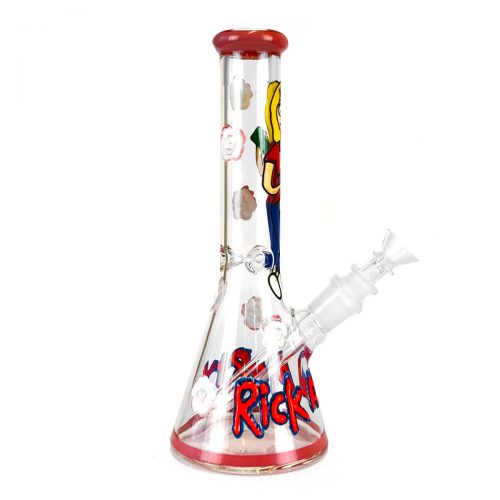 RICK AND MORTY BONG IN VETRO FATTO A MANO - immagine 3