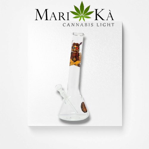 BONG IN VETRO CON HIPPIE