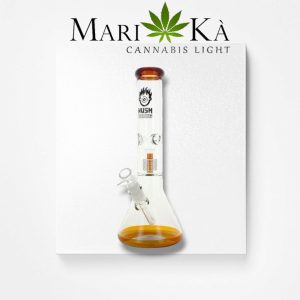 KUISH BONG IN VETRO PERCOLATOR "CASSIUS" AMBRA
