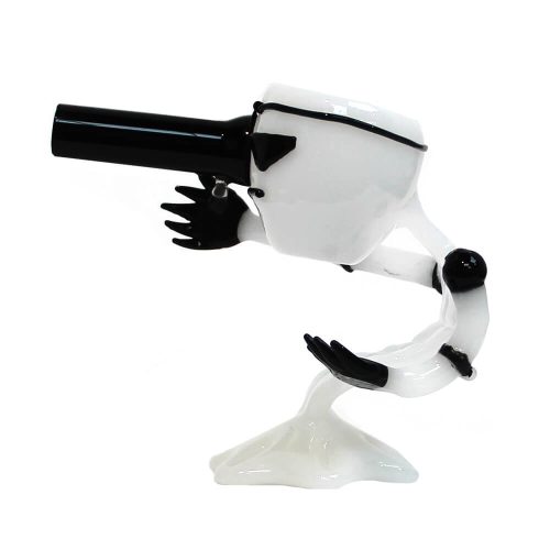 BONG IN VETRO ALIENO BIANCO CON BAZOOKA - immagine 3