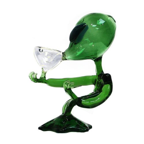 BONG IN VETRO ALIENO VERDE - immagine 3