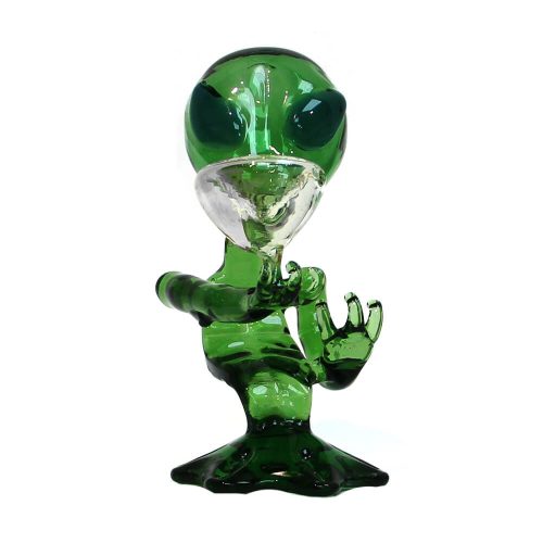 BONG IN VETRO ALIENO VERDE - immagine 2