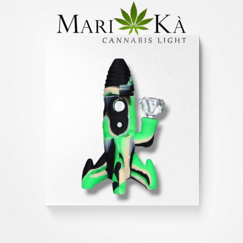 BONG IN SILICONE MISSILE CON LED - immagine 2